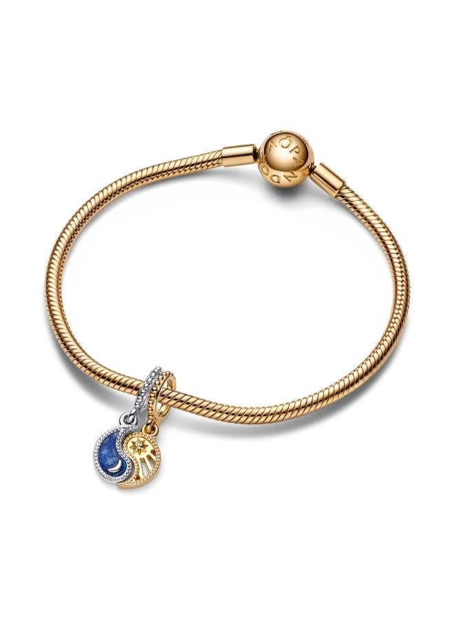 PANDORA Two-tone Splittable Sun & Moon Dangle Charm - Image 2