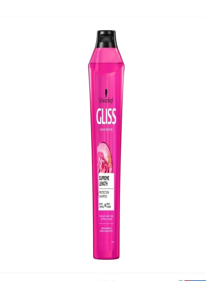 شامبو شوارزكوف جليس سوبريم لينث، يقوي ويحمي الشعر الطويل والتالف، مع دهون دقيقة الإصلاح والكيراتين، 13.6 أونصة سائلة (400 مل)