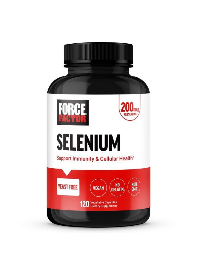 Force Factor Selenium Immune Support Supplement, Selenium 200mcg Capsules to Support Immune Defense, Immunity Supplement, Vegan, Non-GMO, 120 Capsules - Image 1