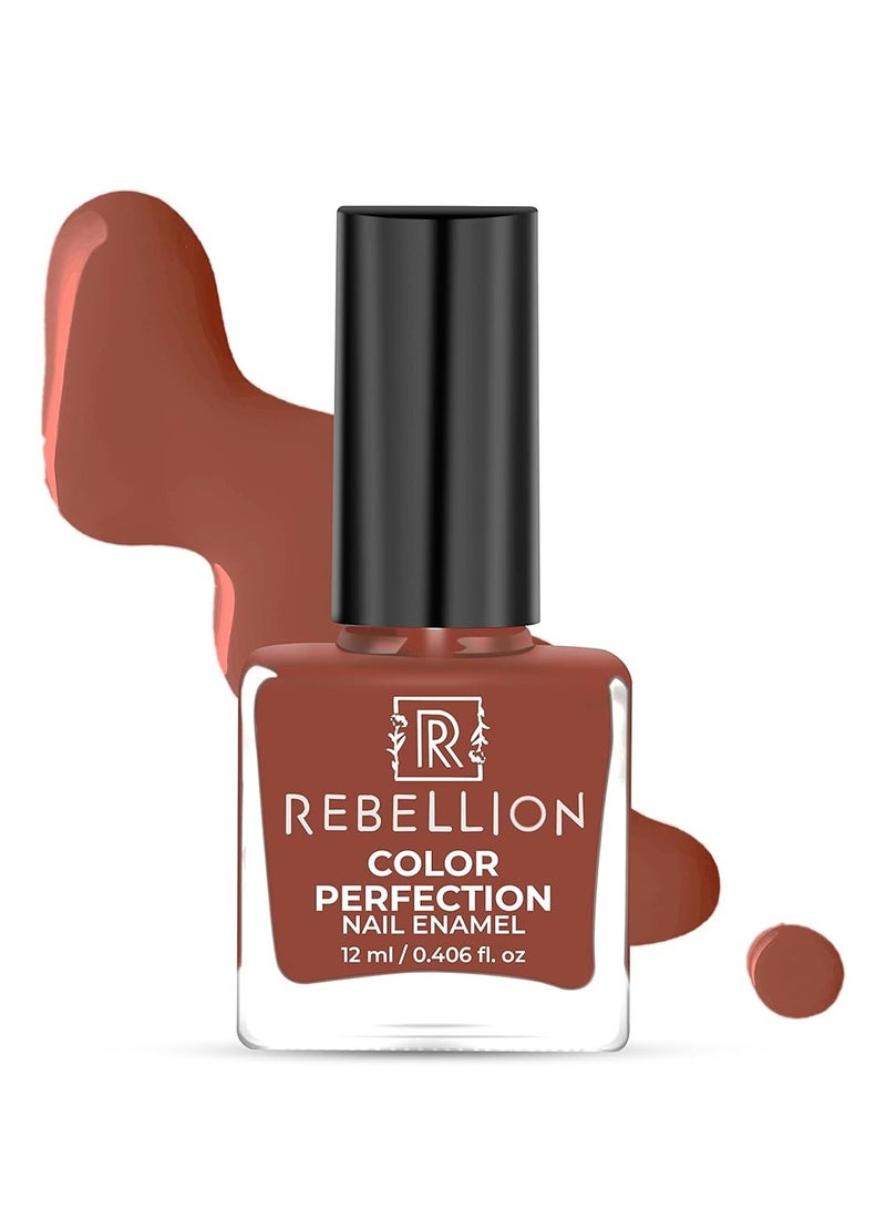 Rebellion Color Perfection Nail Enamel 12ml Mocha brown Aesthetic Brown RG17 - Image 1