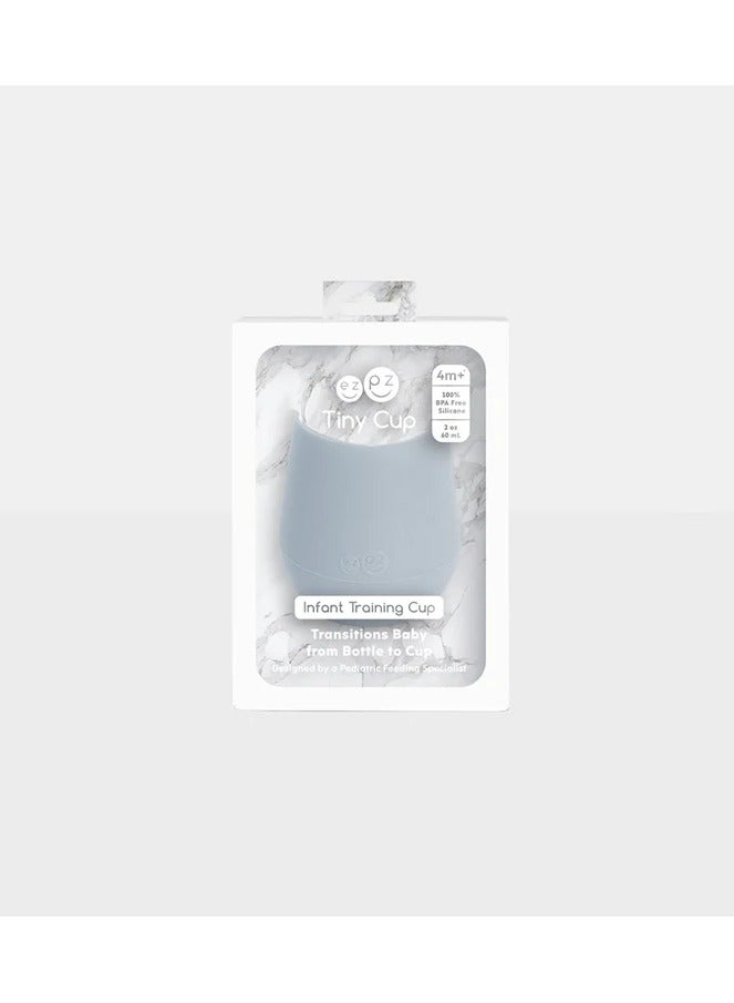 ezpz Kids Sippy Cup Tiny Cup (Sage) 100% Silicone Training For Infants Designed By A Pediatric Feeding Specialist 6 Months Above - Image 3