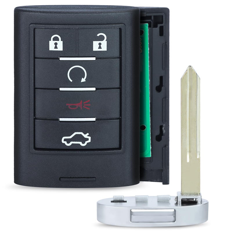 Keyecu Replacement Smart Remote Key Fob 5 Button for Cadillac STS CTS 20082013 - Image 3