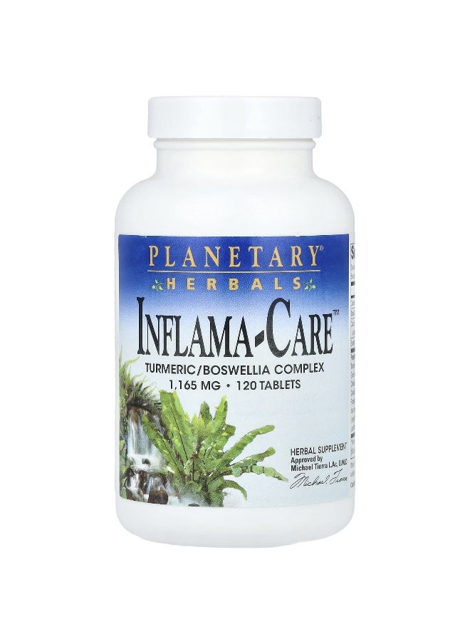 PLANETARY HERBALS Planetary Herbals, Inflama-Care™, Turmeric/Boswellia Complex, 120 Tablets  - Image 1