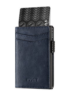 VULKIT Men'S Slim Wallet Pop Up Card Holder Rfid Blocking Metal Wallet Minimalist Design Holds Up To 11 Cards  - Image 1
