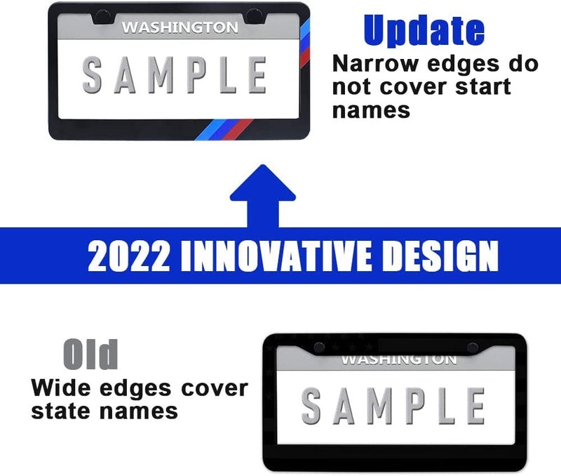 GZSH 2PCS Matte License Plate Frames fit for BMW Aluminum Alloy 3 Color License Plate Cover Holder fit for All BMW License Plates Universal License Plate Covers Accessories for Front and Rear Car Tags - Image 4