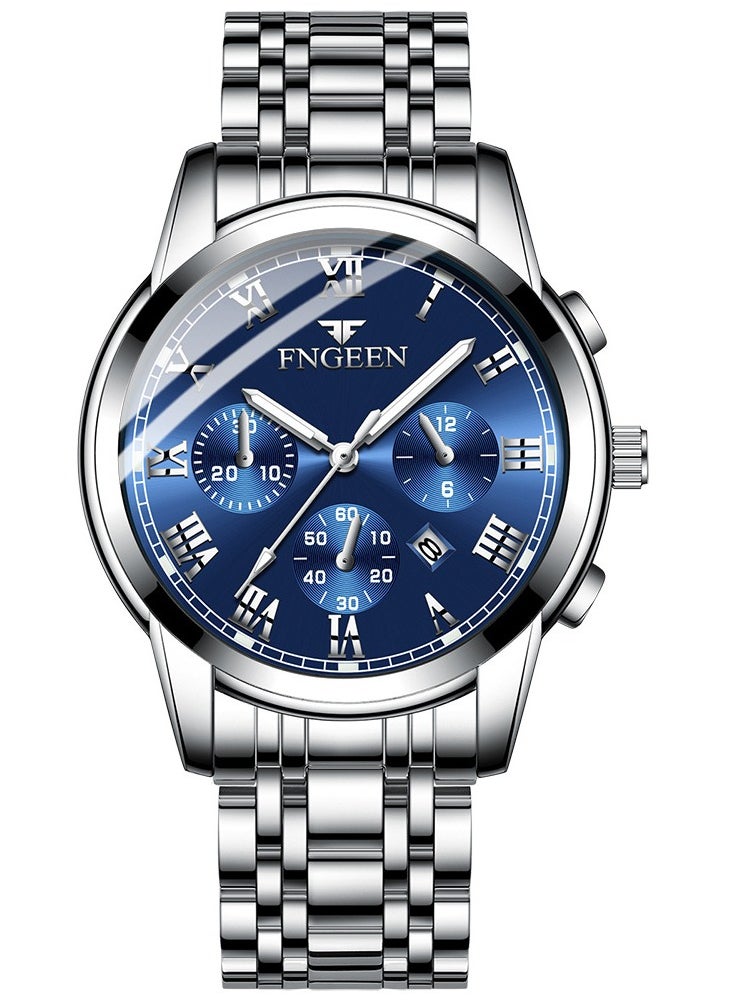 FNGEEN Men Watches Top Brand Luxury Waterproof Date Clock Male Steel Strap Casual Quartz Watch Sports Wrist Watch Men  - Image 2