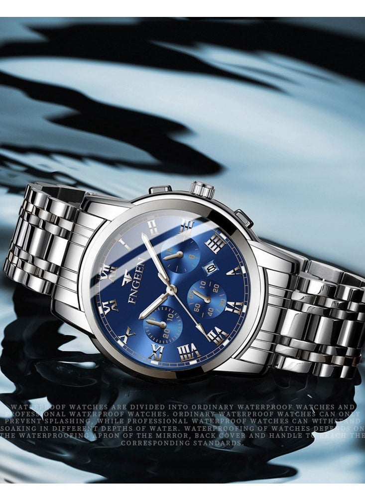 FNGEEN Men Watches Top Brand Luxury Waterproof Date Clock Male Steel Strap Casual Quartz Watch Sports Wrist Watch Men  - Image 3