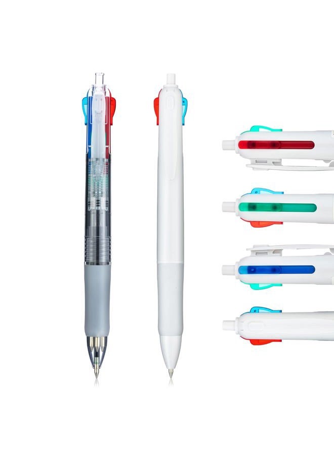 M&G 2 Pcs Multicolor Pens, 4-in-1 Colored Ballpoint Pen 0.5mm Fine Point Smooth Writing Assorted Colors for Journaling Work School & Office - Image 1