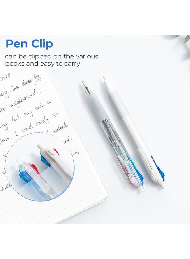 M&G 2 Pcs Multicolor Pens, 4-in-1 Colored Ballpoint Pen 0.5mm Fine Point Smooth Writing Assorted Colors for Journaling Work School & Office - Image 4