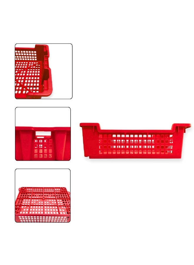 SNH Frozen Crate | Food-Grade Plastic Storage Crate for Bread, Fruits, Vegetables, Fish & Dairy | Stackable Ventilated Basket for Home, Grocery, Bakery & Commercial Use | Heavy-Duty Storage Bin for Kitchen & Delivery | Multipurpose Carrier Box - Image 2