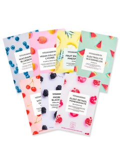 Vitamasques Face Masks Skincare Sheet Kit 7Pack Juicy Collection Of Triplelayer Sheet Facial Masks Pore Purifying Brightening And Hydrating Boost Your Skincare Routine  - Image 2