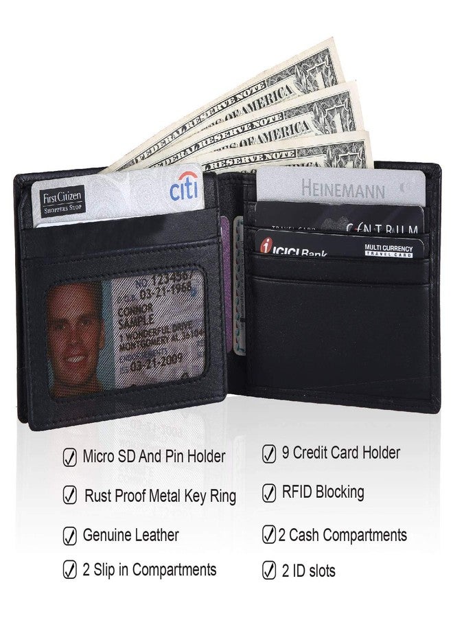 Cross Black Men's Wallet Stylish Genuine Leather Wallets for Men Latest Gents Purse with Card Holder Compartment (AC948799_3-1) - Image 5