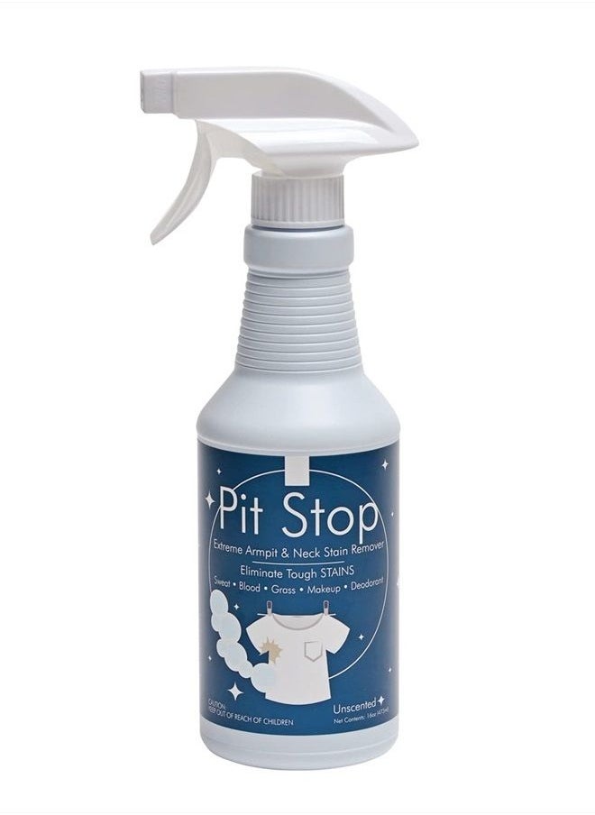 Pit Stop - Sweat Stain & Deodorant Stain Remover, Multi-Stain & Multi-Purpose Formulated Spray, Safe for All Fabrics - 16 Ounces - pzsku/Z44D58A763F2137FF84CBZ/45/_/1681142174/3de8bc06-4fd5-4826-b720-10e3b575cf3c