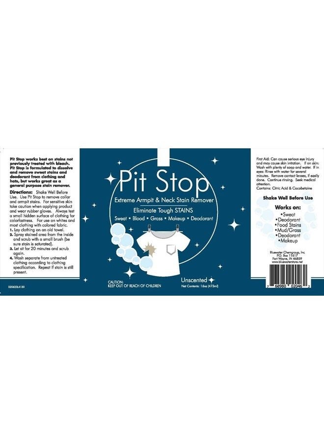 Pit Stop - Sweat Stain & Deodorant Stain Remover, Multi-Stain & Multi-Purpose Formulated Spray, Safe for All Fabrics - 16 Ounces - pzsku/Z44D58A763F2137FF84CBZ/45/_/1681142175/456074e4-916d-4c5d-88d1-199eca35c4ca