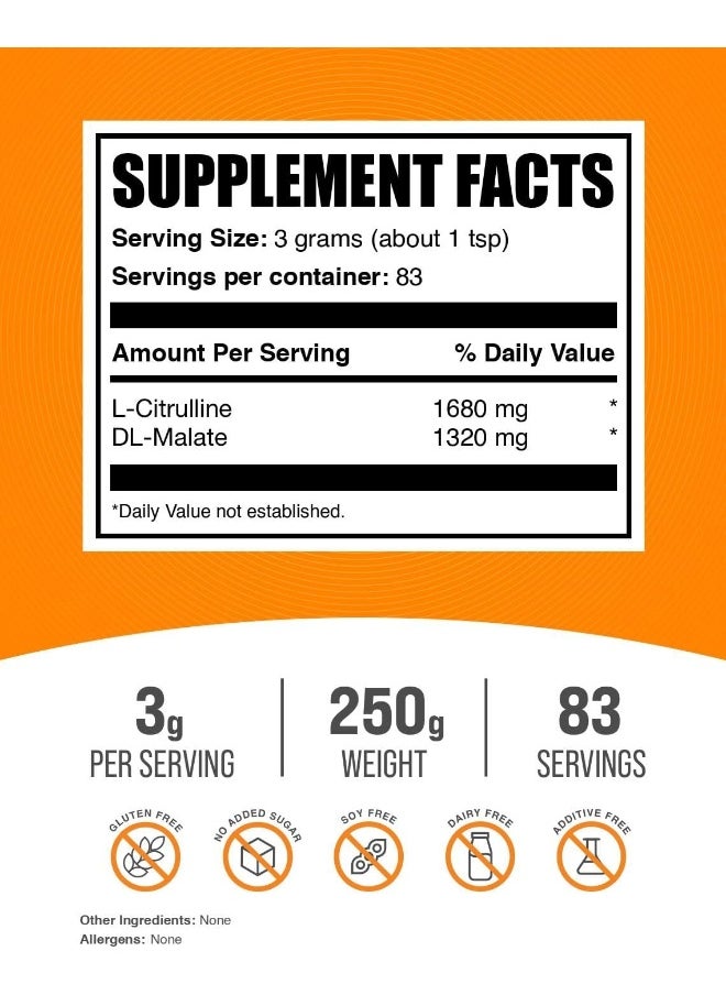 BulkSupplements Pure L-Citrulline Dl-Malate 1:1 Powder  - Image 2