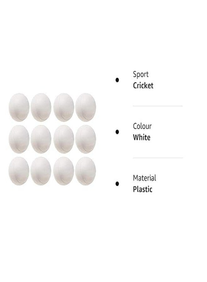 STEFFER White Cricket Training Balls, Heavy Plastic, 80 Gram, Indoor Outdoor Game Use, Pack of 12 - Image 5