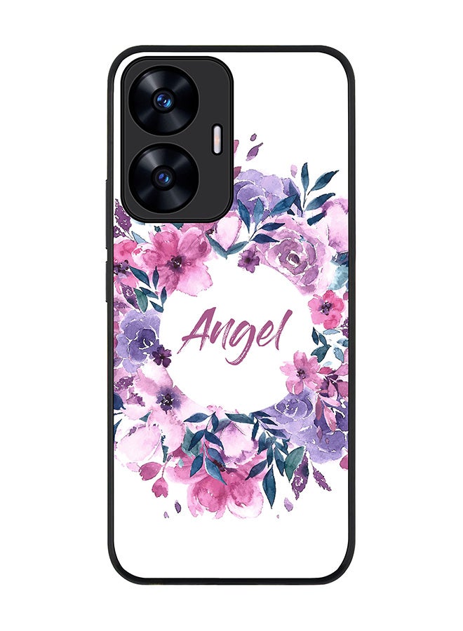 Stylizedd Rugged Black edge case for Realme C55 4G Slim fit Soft Case Flexible Rubber Edges Anti Drop TPU Gel Thin Cover -  Angel - Image 1