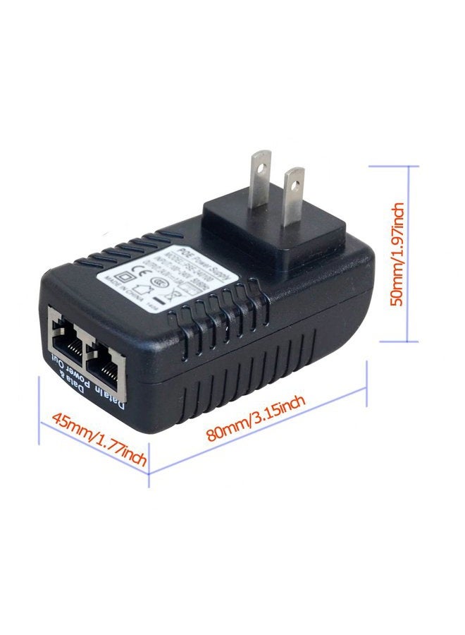 ANVISION 2-Pack 48V 0.5A Passive PoE Power Supply Injector Ethernet Adapter with Wall Plug IEEE 802.3af Compliant 10/100Mbps for IP Voip Phones, Cameras, AP and More - Image 5