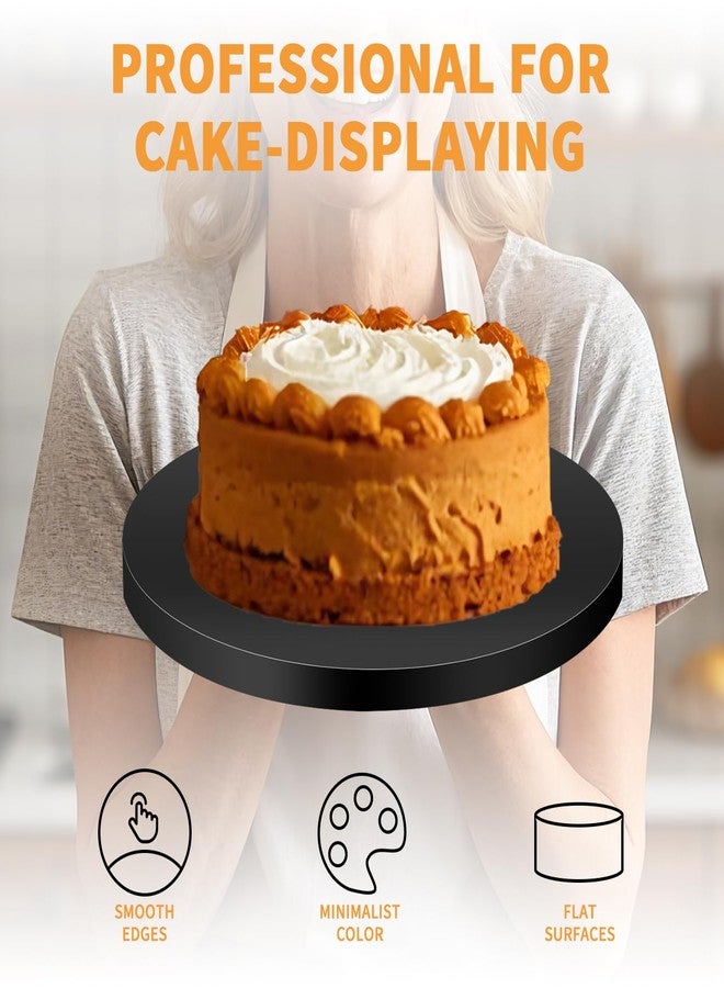 JCD 10-Pack 8 Inch Cake Drum,Greaseproof Cake Boards 8 inch Round,1/2" Thick Black Cake Base with Prop Up Tool for Multi-Tiered Cakes of Birthday, Wedding(Black 8inch/10pcs) - Image 4