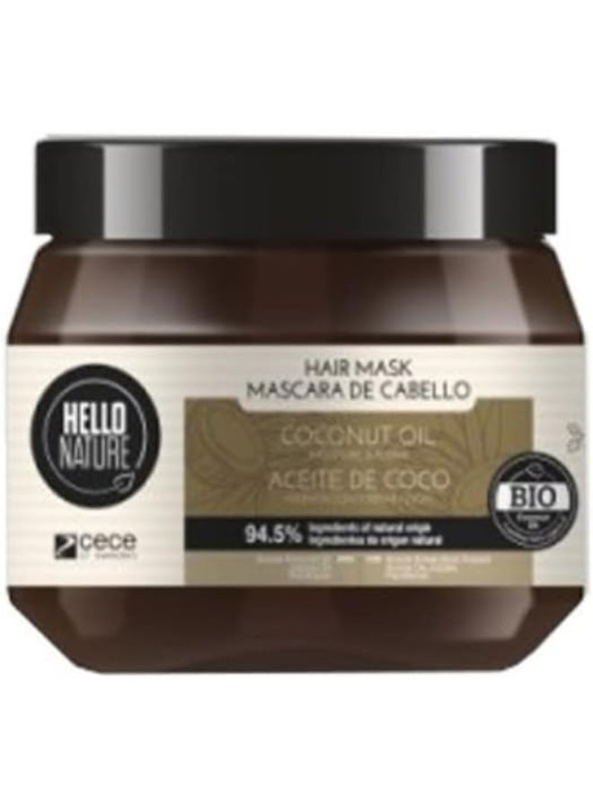 HELLO NATURE Hair Mask Coconut Oil 250 Ml - Image 1