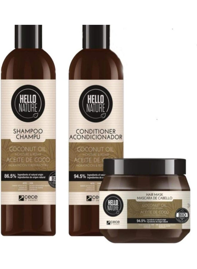 HELLO NATURE Hair Mask Coconut Oil 250 Ml - Image 2