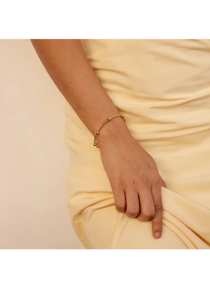 noya 18K Gold Plated Adara Gold Bangle Bracelet