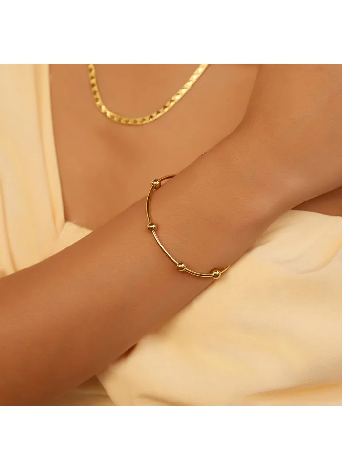 noya 18K Gold Plated Adara Gold Bangle Bracelet