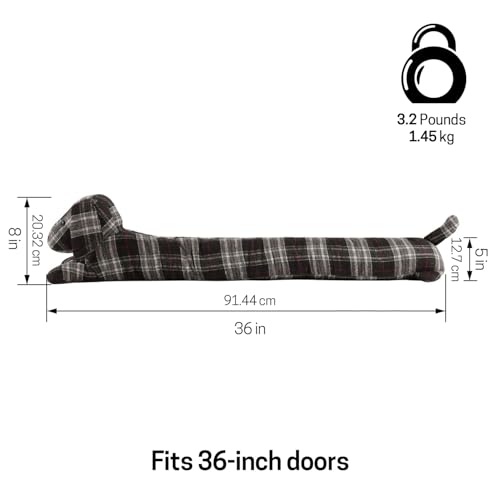 SWISSELITE 36 Inch Under Door Stopper, Decorative Door Noise Blocker, Weighted 3.2 Pounds Animal Air Draft Stopper Soundproof Energy Saver for Door & Window - Image 2