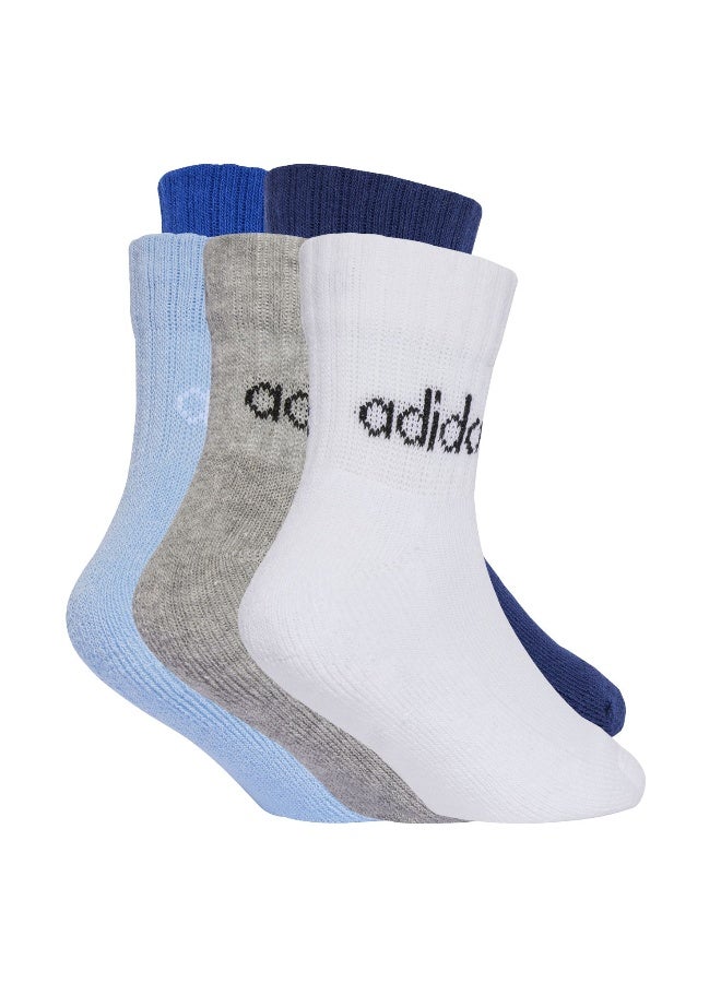 Adidas Kids Lin Ank 5P Blue Training Socks For Kids 5.5K - 7K - Image 2