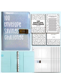 Y&D 100 Envelopes Money Saving Challenge 100 Envelope Challenge Binder 100-Day Envelope Challenge Kit Money Saving Binder Easy and Funny Way to Save Budget Planner Savings Book  - Image 1