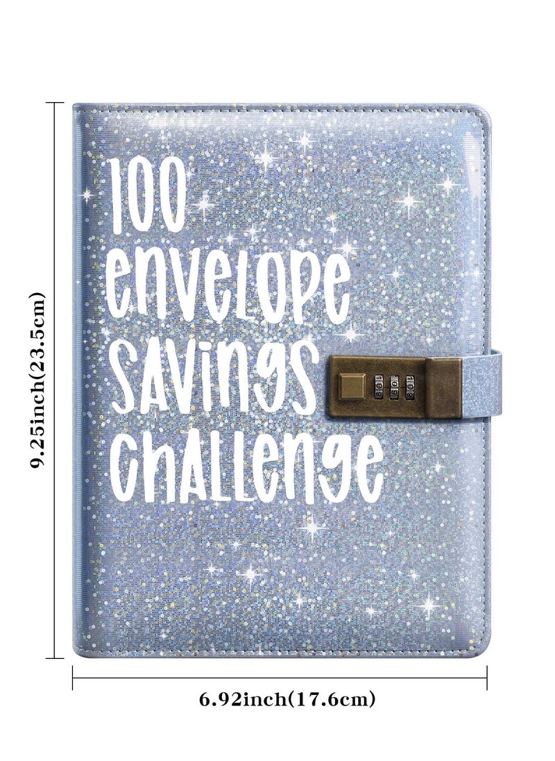 Y&D - 100 Envelopes Money Saving Challenge 100 Envelope Challenge Binder 100-Day Envelope Challenge Kit Money Saving Binder Easy and Funny Way to Save Budget Planner Savings Book - Image 1
