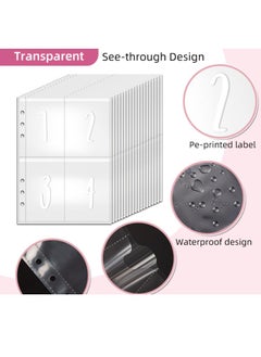 Y&D 100 Envelopes Money Saving Challenge 100 Envelope Challenge Binder 100-Day Envelope Challenge Kit Money Saving Binder Easy and Funny Way to Save Budget Planner Savings Book  - Image 4