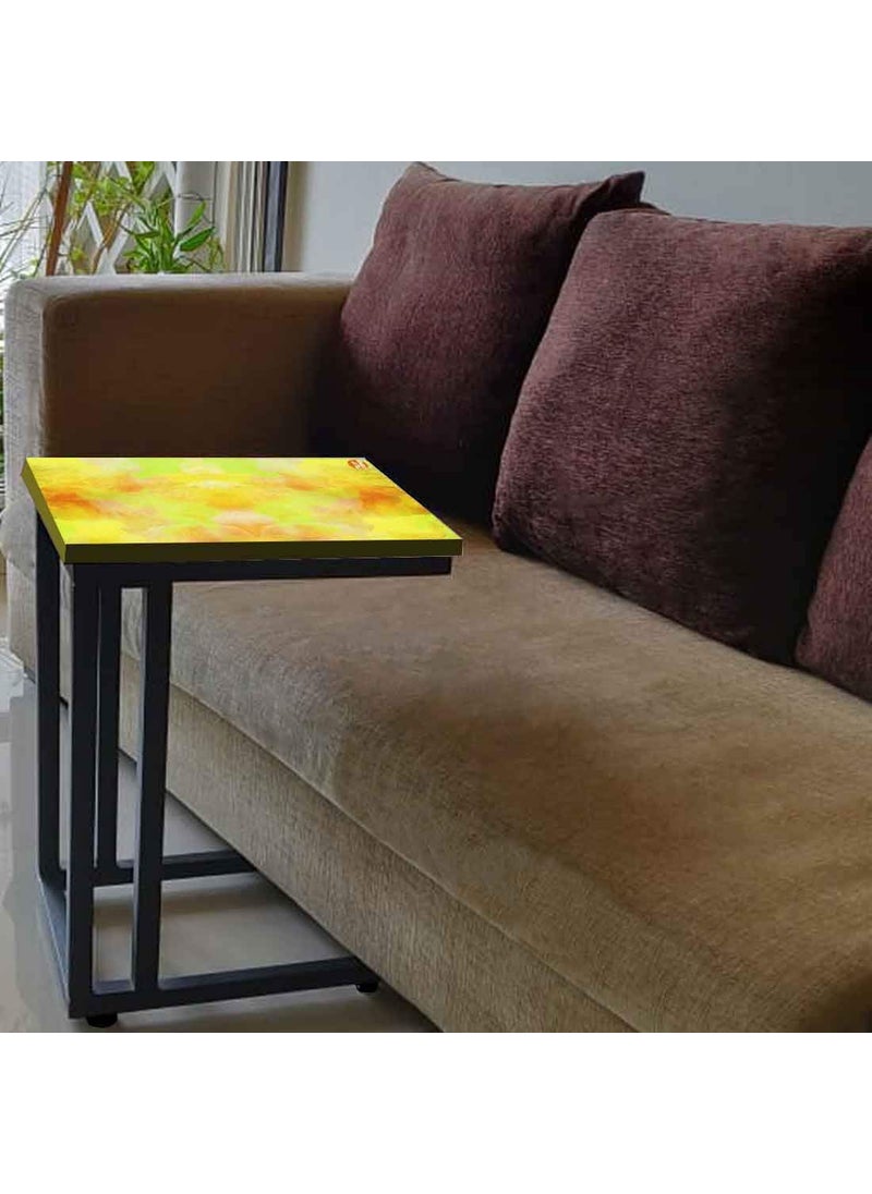 Nutcase Nutcase Design C Shaped Side Table for Laptop Work on Sofa CouchStudy Breakfast Snack Serving End Tables for Living Room Bedroom Yellow Watercolor  - Image 2