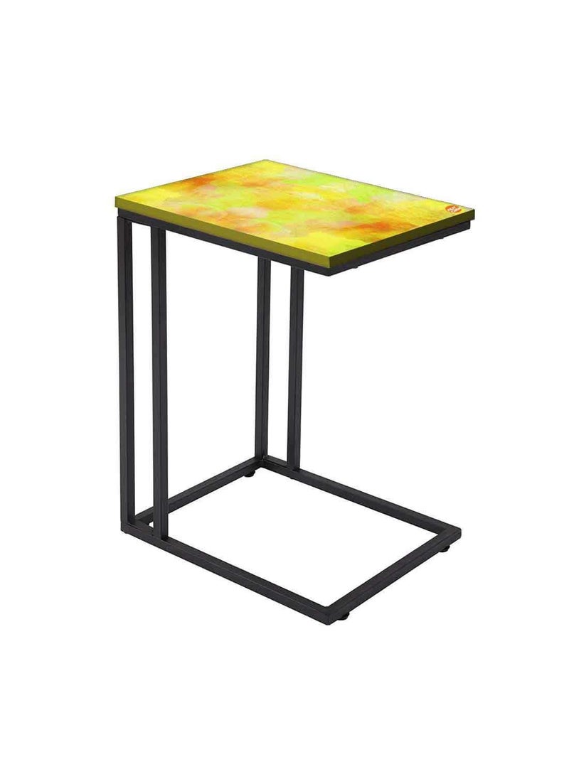 Nutcase Nutcase Design C Shaped Side Table for Laptop Work on Sofa CouchStudy Breakfast Snack Serving End Tables for Living Room Bedroom Yellow Watercolor  - Image 1