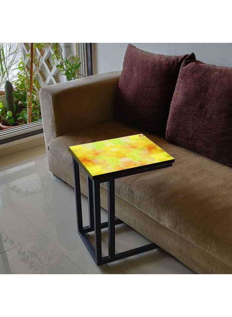 Nutcase Nutcase Design C Shaped Side Table for Laptop Work on Sofa CouchStudy Breakfast Snack Serving End Tables for Living Room Bedroom Yellow Watercolor  - Image 5