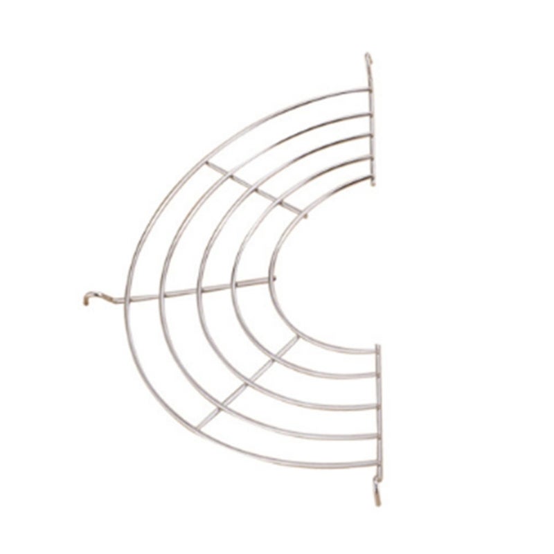 رشاد تبريد من الفولاذ المقاوم للصدأ 120×60×0.3 سم — رف مصلوب قوي ومتين ومقاوم للصدأ بالتصميم الدائري النصفي — رف مقاوم للحرارة للاستخدام في مطبخ المنزل للمطهيين العاديين - Image 1