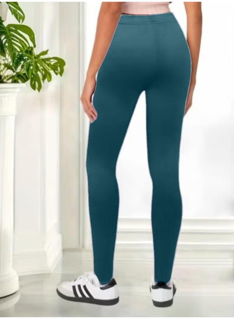 Women's Petite Leggings  Size Light-Weight Breathable Cotton-Spandex KU405 - Image 2