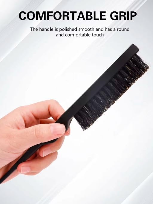 Calitate24 2pcs Hair Dressing Comb Carbon Fiber Cutting Comb, Professional Styling Comb, Hairdressing Comb For All Hair Types, Fine and Wide Tooth Hair Barber Comb - Image 3