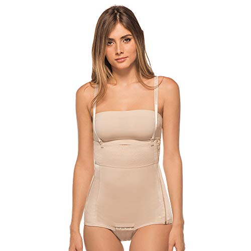 Annette Tummy Tuck Compression Garment For Women – Adjustable & Removeable Straps – Open Crotch Women's Belly Compression Shapewear – Beige, X-Small - Image 4