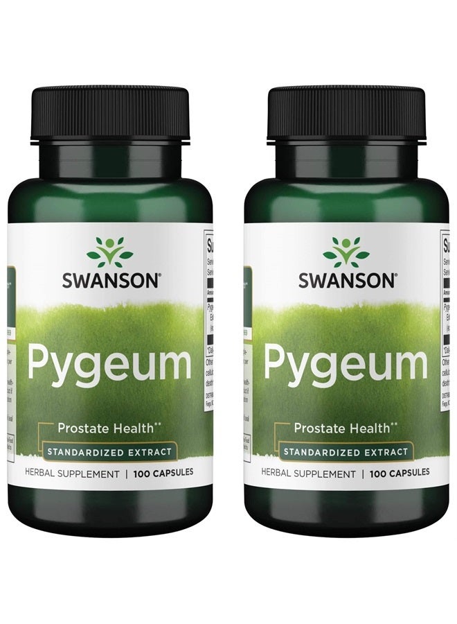 SWANSON بيجيوم - مكمل عشبي يعزز صحة البروستاتا لدى الرجال، وصحة المثانة، وصحة المسالك البولية - مكمل صحة الرجال - (100 كبسولة، 125 ملغ لكل منها) عبوتان - Image 1