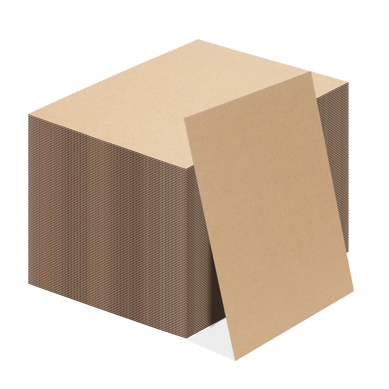 Calenzana 85x11 Corrugated Cardboard Sheets Set of 100 Flat Card Boards Inserts for Crafts Packing Shipping Moving Mailing - Image 2
