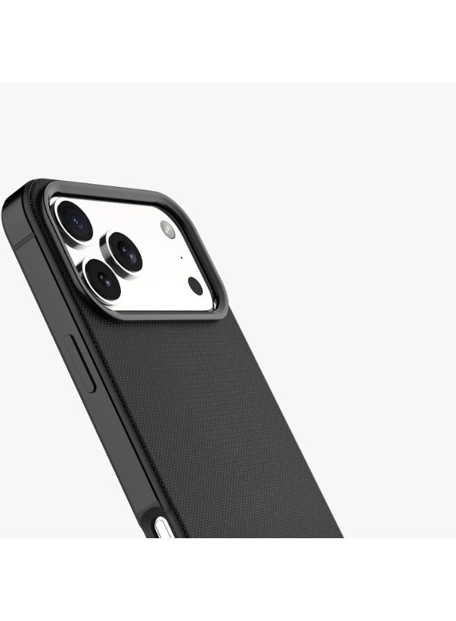 LEVELO iPhone 17 Pro MagSafe Case Cuir With Comfortable Grip & Premium PU Leather / Shock-Resistant Bumper / Aluminum Alloy Frame for Camera & Buttons / Strong Magnets - Phantom Black - Image 4