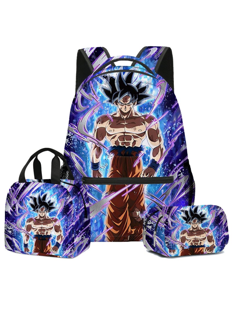 Dragon Ball New Dragon ball Children's Three-piece Backpack Backpack 40*17*30cm