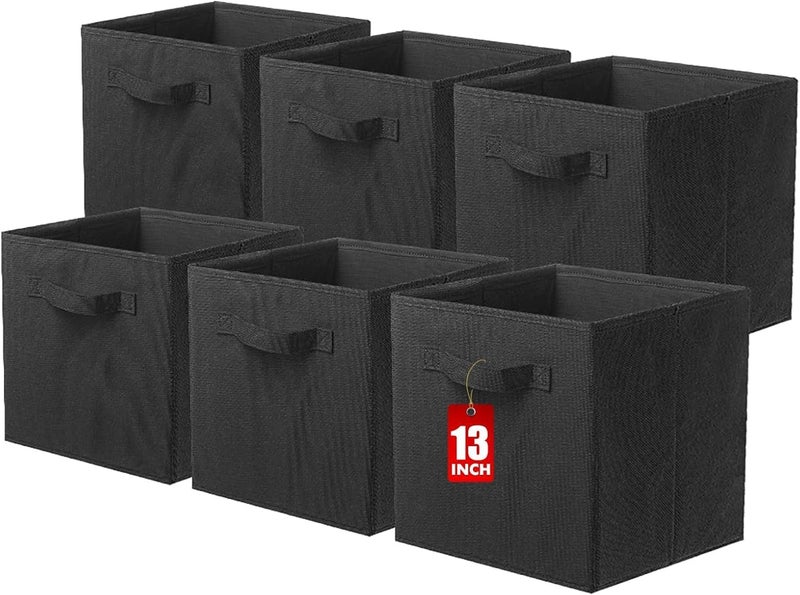 PowerKing Cube Storage Boxes, Foldable Fabric Storage Bins And Cloth Storage Organizer Drawer For Shelves, Closet And Toys Storage, 13 X 13 X 13 INCH - Image 1