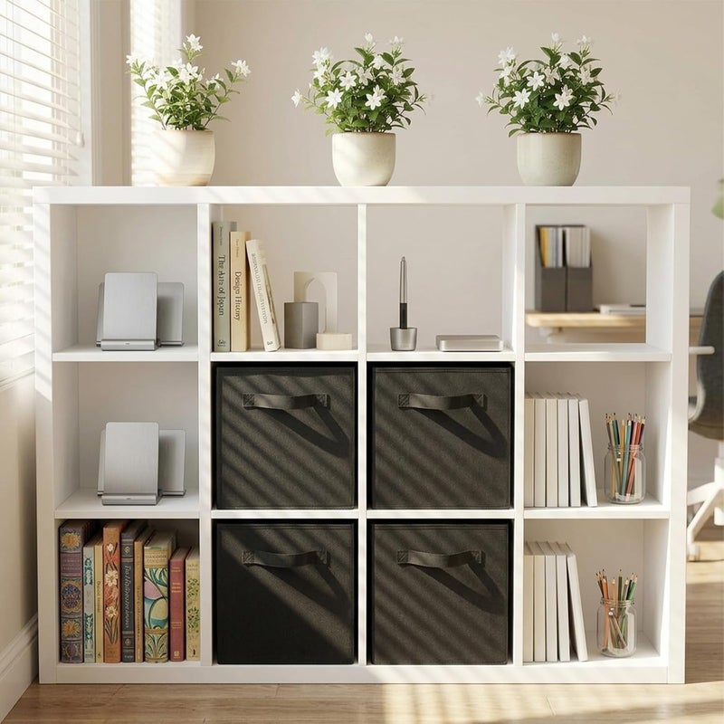PowerKing Cube Storage Boxes, Foldable Fabric Storage Bins And Cloth Storage Organizer Drawer For Shelves, Closet And Toys Storage, 13 X 13 X 13 INCH - Image 2