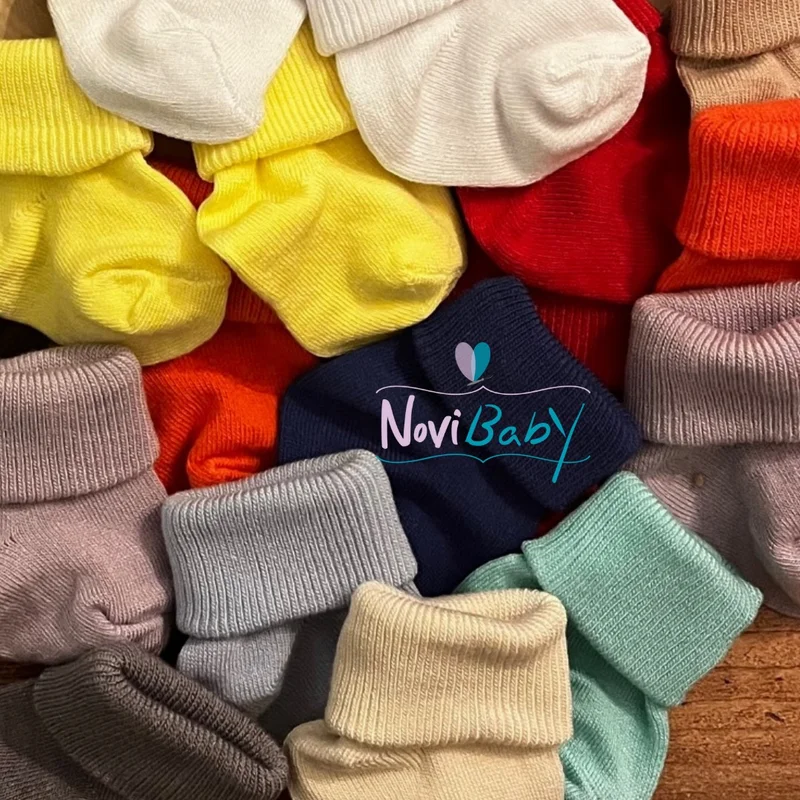 نوفيبيبي 2 Pack Bamboo Baby Socks I Newborn Baby Socks