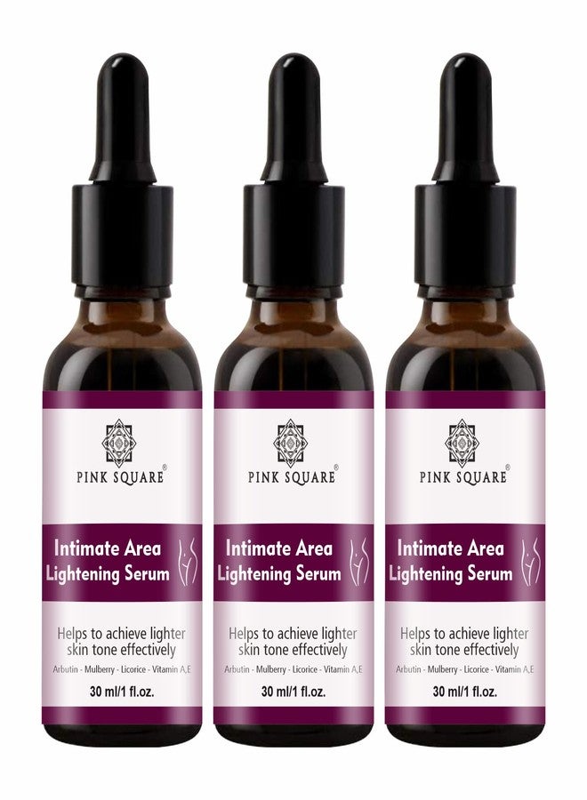 Pink Square Intimate Lightening Serum for Underarms, Inner Thighs, Knees And Bikini Area for Women Pack of 3 of 30ML - Image 1