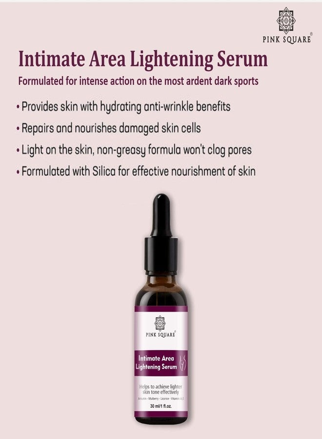 Pink Square Intimate Lightening Serum for Underarms, Inner Thighs, Knees And Bikini Area for Women Pack of 3 of 30ML - Image 5