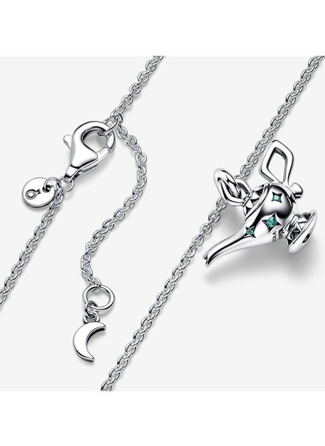 Pandora Violet Disney Aladdin Magic Lamp Pendant Collier Necklace for Women  - Image 5