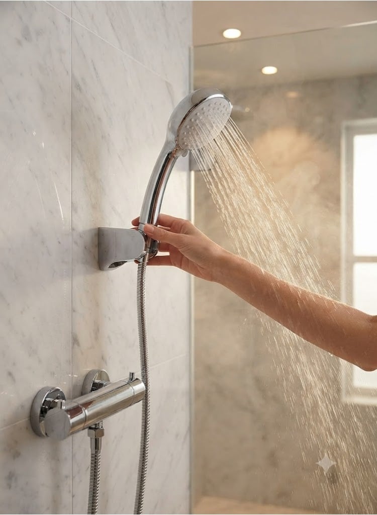 Danube Home Milano Glory Shower Set, Chrome - 176 mm - Image 2